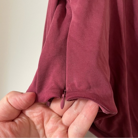 Bardot Rosa Ruched Cutout Long Sleeve Minidress In Burgundy Size Large NEW - Picture 11 of 11